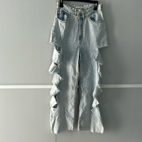 Highway Jeans Denim - Highway Stressed Wide Legs Jeans 9